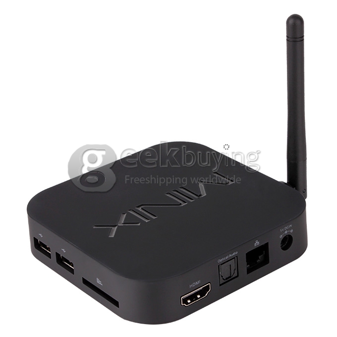 NEW MINIX NEO X7 MINI Rockchip RK3188 Quad Core Cortex A9 Android 4.2.2 1.6GHz Mini TV BOX HDMI HDD Player 2GB/8GB Bluetooth RJ45 - Black
