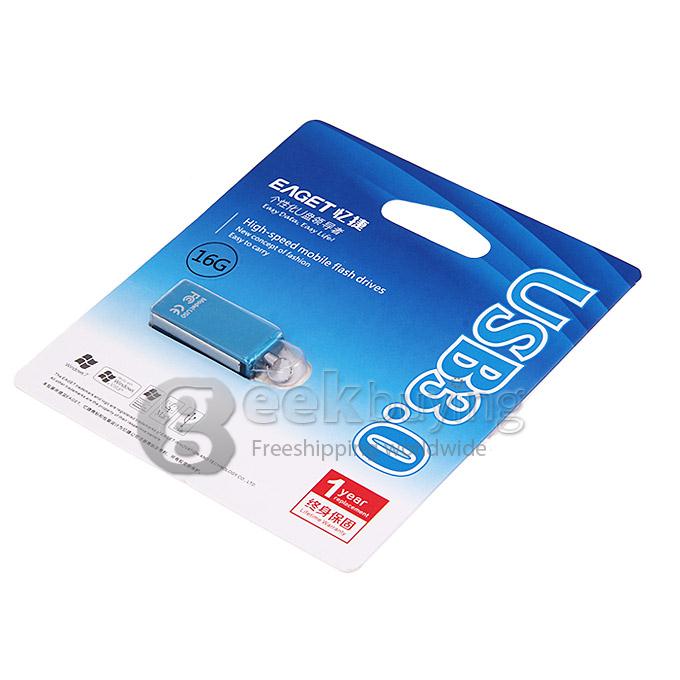 Eaget U50 Rotatable Design 16GB USB 3.0 Super Speed USB Flash Drive U Disk USB Memory Stick USB Pen Drive - Blue