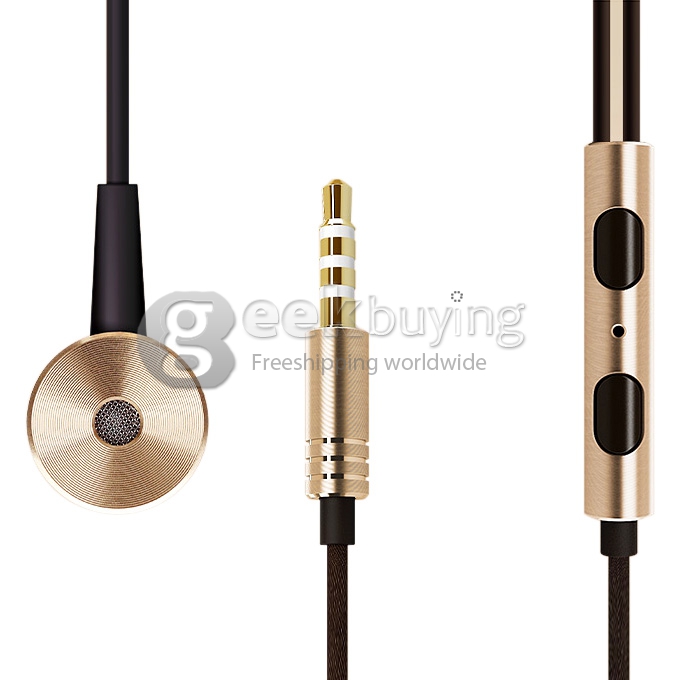 Original XIAOMI Piston II Earphone Headphone Headset with Remote & Mic for iPhone iPod Android Device - Gold