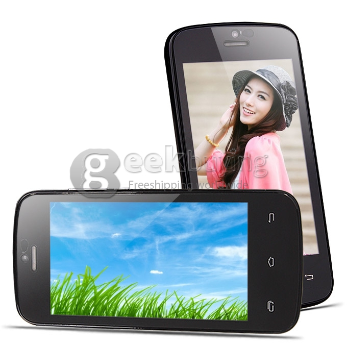 Doogee DG100 4.0inch WVGA Capacitive Screen MTK6572W Dual Core Smartphone 4GB ROM 5.0MP Camera Android 4.2 OS 3G/GPS-Grey