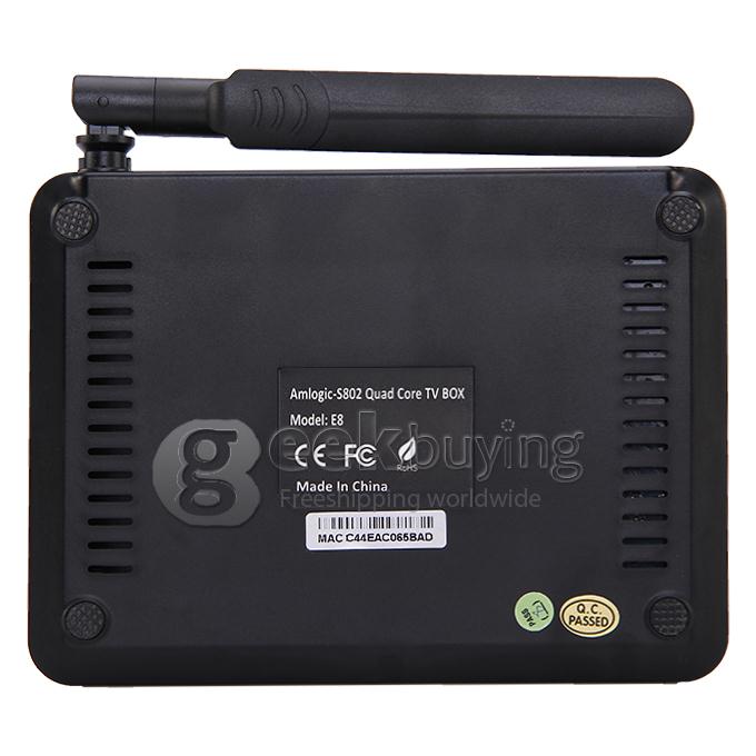 E8 Amlogic S802 Quad Core 2.0GHz Android 4.4 Mini TV BOX HDMI HDD Player 2G/8G 2.4/5G WIFI Support 4K2K Bluetooth 4.0 3G