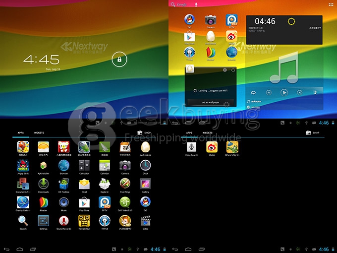 Nextway F8 Rockchip RK3066 Dual Core 8 Inch Android 4.1 OS Tablet PC 1GB RAM 16GB ROM Capacitive Touch ScreenCPU - Silver