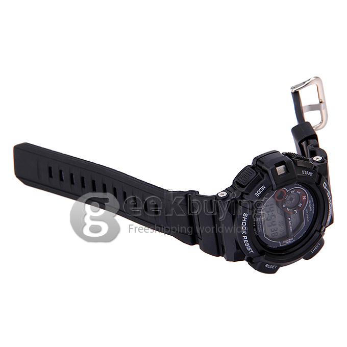 SHHORS SH-756 Men's 30M Water Proof LCD Digital Sport Watch Stopwatch Timepiece with Alarm Clock Calendar - Black