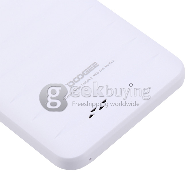 [HK Stock]Doogee  DG800 MTK6582 Quad Core 1.3GHz 4.5 Inch Android 4.4 OS Smartphone 1GB RAM 8GB ROM IPS QHD Screen 13.0MP 3G GPS OTG OTA Back Touch - White