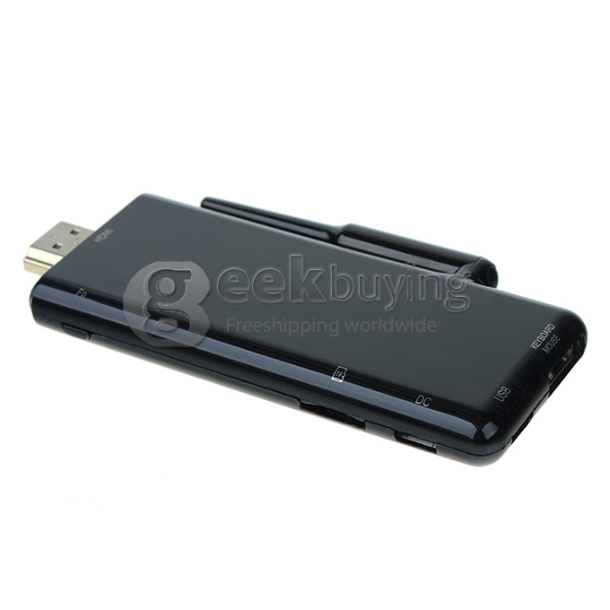 EU Plug CX-919 Rockchip RK3188T Cortex A9 1.4GHz Quad Core Google Android 4.2 Mini TV BOX Dongle 2G/8G Bluetooth External Wifi Antenna - Black