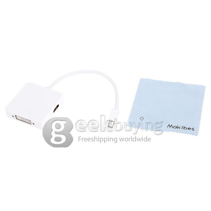 [US Stock] 3 in 1 Mini Display Port to HDMI/DVI/DP Converter Adapter for Surface Pro2 Pro3 Macbook