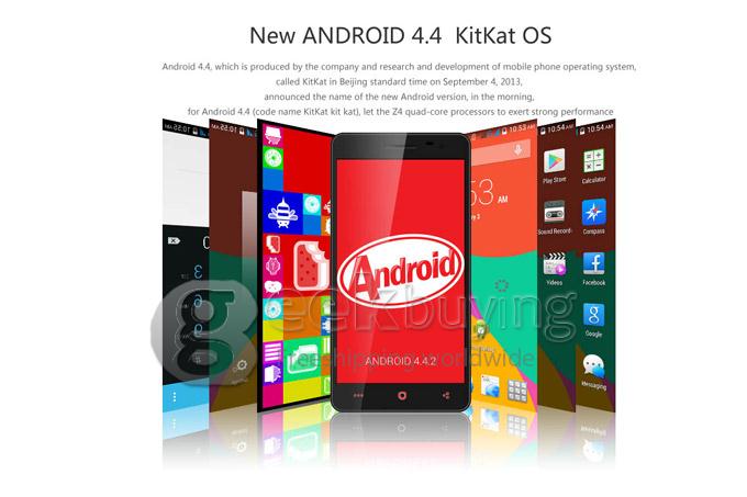 UHAPPY UP520 MTK6582 Quad Core 1.3GHz 5.0Inch Android 4.4.2 Smartphone 1GB RAM 8GB ROM IPS QHD Screen 8.0MP 3G GPS - White