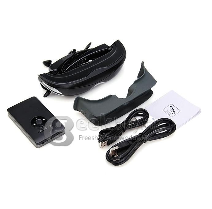 EU Plug Vision 900 3D Glasses Personal 3D/2D Viewer with Multi-format Player 4G Memory Support 720P MP3 E-book TF Card