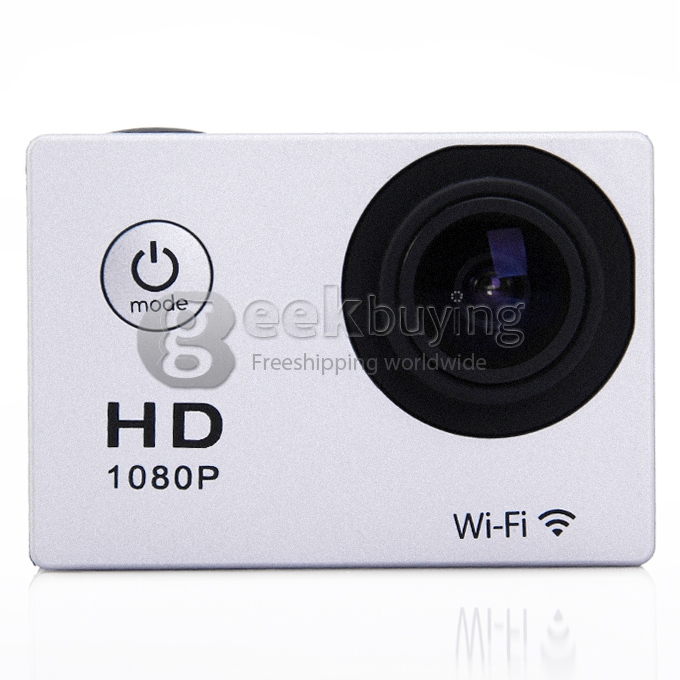 New WiFi Action Camera 12MP 1080P H.264 1.5 Inch 170 Wide Angle Lens Waterproof Diving HD Camcorder SJ4000 Style - Sliver