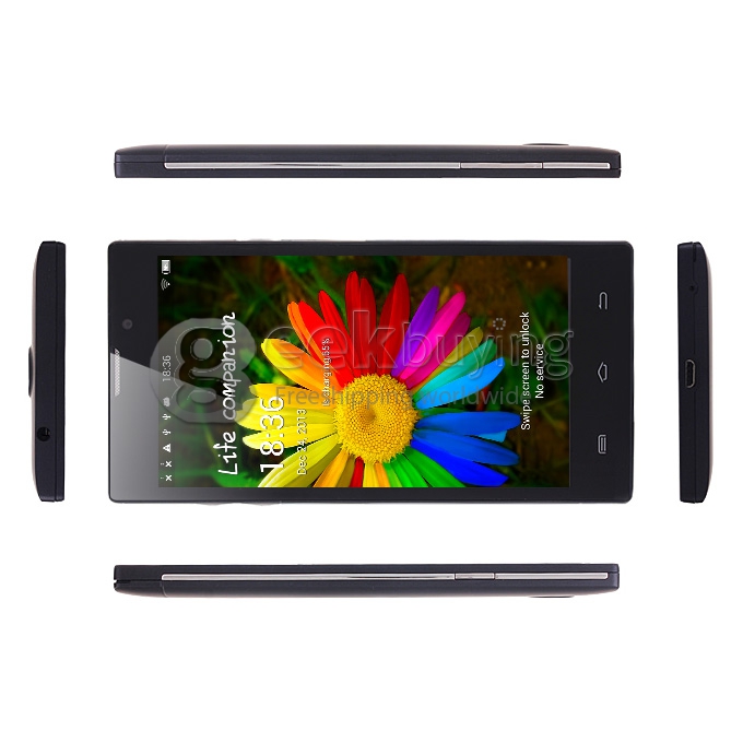 HD5000 MTK6582 Quad Core 1.3GHz 5.0 Inch Android 4.2 OS SmartPhone 1GB RAM 8GB ROM IPS HD Screen 10.0MP 3G/GPS/Air Gesture - Black