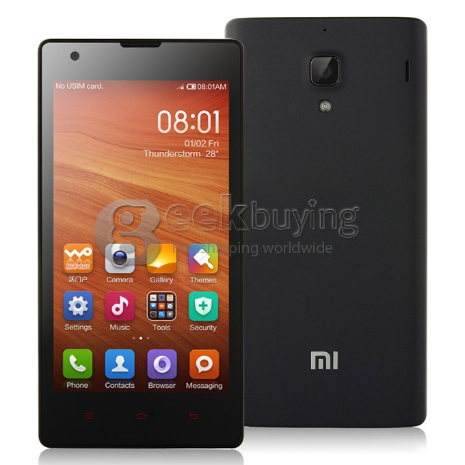 Xiaomi Redmi 1S Qualcomm Quad Core 1.6GHz 4.7 Inch MIUI V5 OS Smartphone 1GB RAM 8GB ROM 8.0MP IPS HD OTG Gyroscope Black
