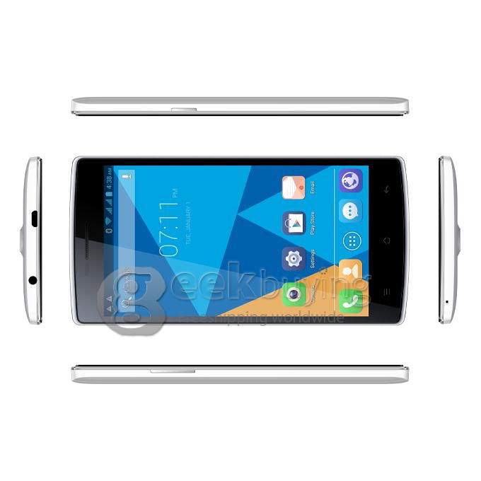 DOOGEE DG580 MTK6582 Quad Core 1.3GHz 5.5 Inch Android 4.4 Smartphone 1GB RAM 8GB ROM IPS QHD 5.0MP 3G GPS - White