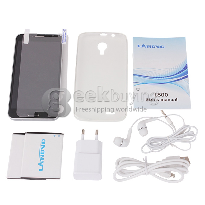 Landvo L800S MTK6582 Quad Core 1.2GHz 5.0 Inch Android 4.4 OS Smartphone 1GB RAM 4GB ROM 5.0MP 3G/GPS/Air Gesture Black
