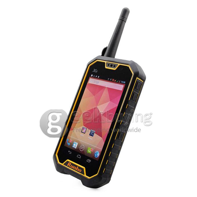 Runbo X6 MTK6589T Quad Core 1.5GHz 5Inch Android 4.2 OS Smartphone RAM 2GB+ROM 32GB 4200mAh battery GPS/SOS/Intercom phone Waterproof 