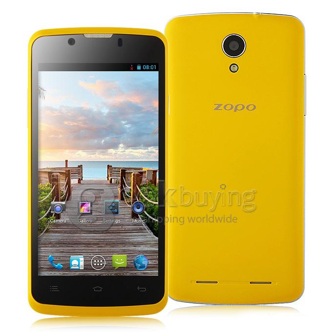 ZOPO ZP590 MTK6582M Quad Core 1.3GHz 4.5 Inch Android 4.4 OS Smartphone 512MB RAM 4GB ROM 3G GPS QHD Screen - Yellow