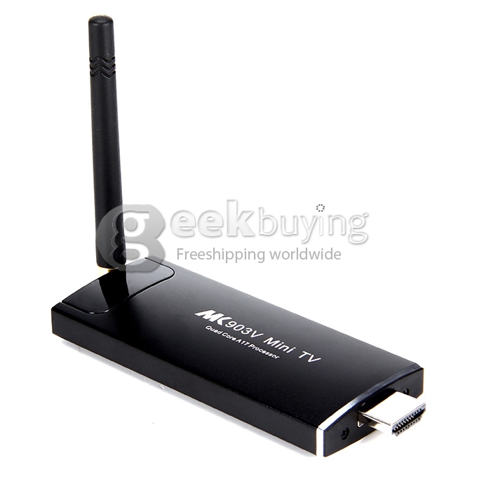 MK903V RK3288 Quad Core 1.8GHz Android 4.4 Mini TV Box Dongle Stick HDMI HDD Player 2G/8G 2.4G/5G WIFI Bluetooth 4.0 - Black