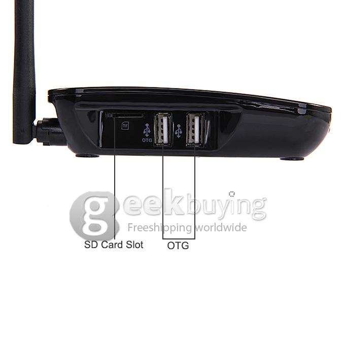 TV01II RK3288 Quad Core 1.8GHz Android 4.4 Mini TV Box HDMI HDD Player 2G/8G Bluetooth 2.4G/5G WIFI Bluetooth OTG Built-in Mic DLNA - Black