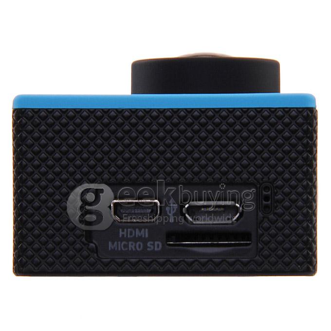 [US Stock]US PLUGOriginal SJ4000 WiFi Action Camera Novatek 12MP 1080P H.264 1.5 Inch 170 Degrees Wide Angle Lens Waterproof Diving HD Camcorder Car DVR support AV out - Blue