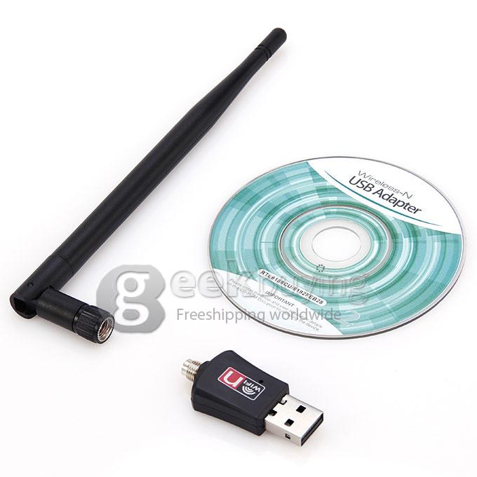 Wireless-N USB 2.0 High Speed 2.4G 5DbI 300Mbps USB Adapter