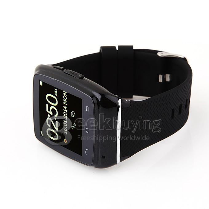 Q2 Smart Bluetooth 1.54 Inch Touch Screen Watch Support SYNC Anti Lost Mic FM Pedometer Music Play - Black