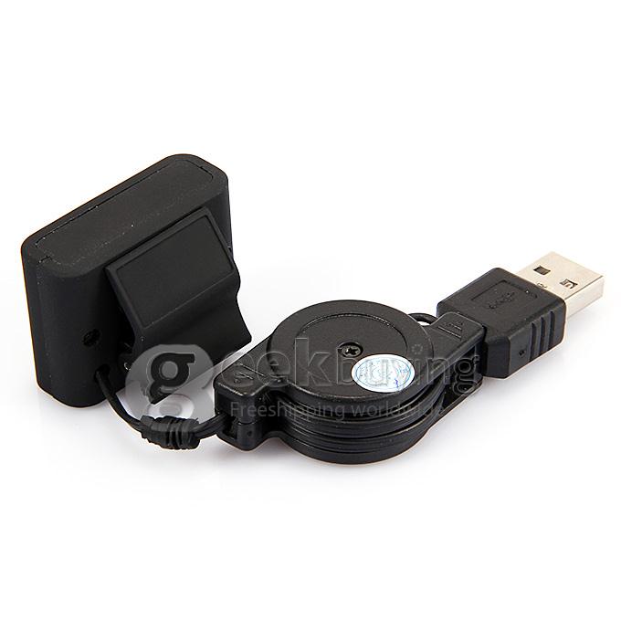 Compact Flexible Cable Driveless 0.3MP USB PC Webcam - Black