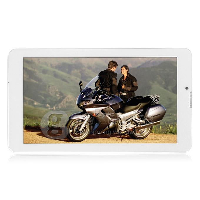 PX702 MTK8312 7 Inch 3G Phone Call Tablet PC Android 4.4 OS 4GB ROM GPS Bluetooth Phablet - Silver+White