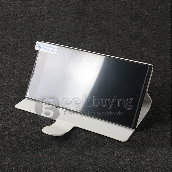 Protective PU Leather Hard Case Cover Shell for Elephone P10C - White