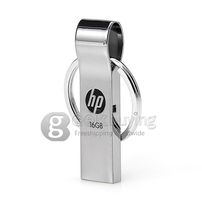 HP V285 USB 2.0 16GB High Speed Flash Drive U Disk Memory Stick USB Drive with Keychain - Silver