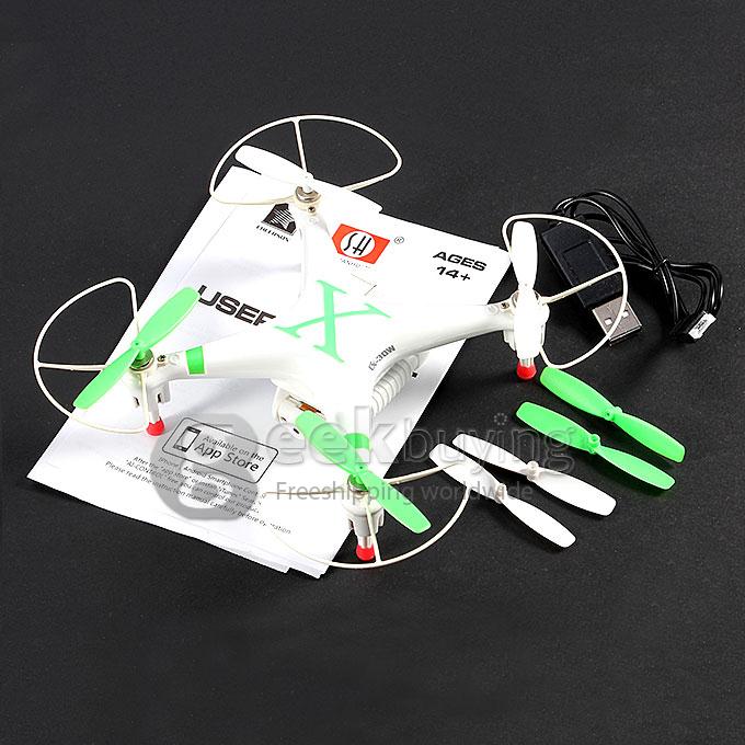 Cheerson CX-30W WIFI 4-Axis 2.4GHz Mid Size Smart Phone Controlled Quadcopter with 0.3MP Camera 3D Flip