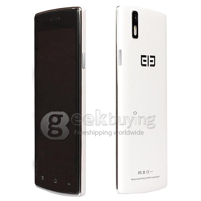 Elephone G4 1280*720 MTK6582 Quad Core 1.3GHz 5.0inch Smartphone Android 4.4 1GB RAM 8.0MP IPS HD 3G GPS Dual SIM Dual Camera- White