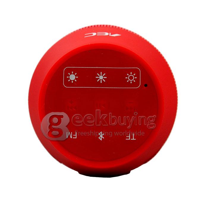 AEC BQ-615 Portable Super Stereo Bass Bluetooth Speakers Subwoofer with Colorful Light Outdoor Handsfree Call - Red