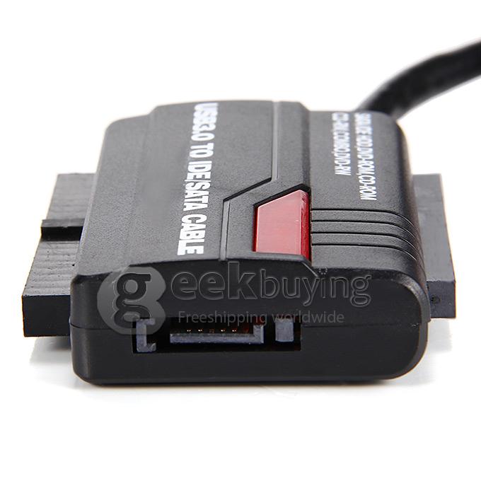 UK Plug USB3.0 / 2.0 to SATA IDE HDD Converter Adapter Cable with OTB for 2.5