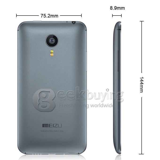 [HK Stock]MEIZU MX4 1920 x 1152 4G MTK6595 Octa Core 5.36 Inch Smartphone 2GB RAM 20.70MP Flyme 4.0/Android 4.4 FHD+ Corning Gorilla Glass 3 - Gray