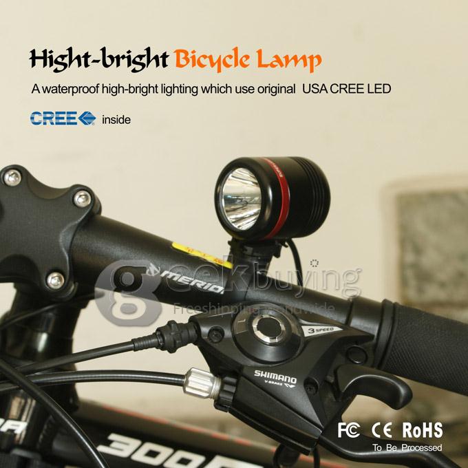 DARK KNIGHT K1S Cree XM-L U2 1230LM Multifunctional 1230LM Desk Lamp Headlamp LED Flashlight Outdoor Bicycle Light - Red + Black