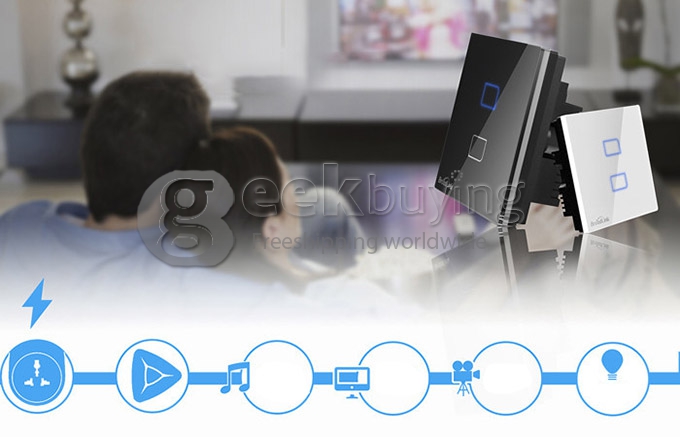 Broadlink TC1 Remote Control Switch Wireless Walls Single Biswitch with Touch Button AC170-250V
