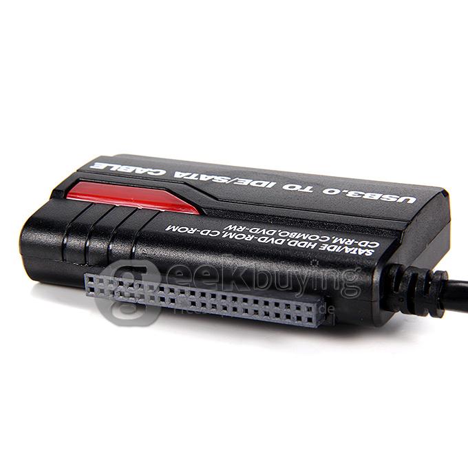 UK Plug USB3.0 / 2.0 to SATA IDE HDD Converter Adapter Cable with OTB for 2.5