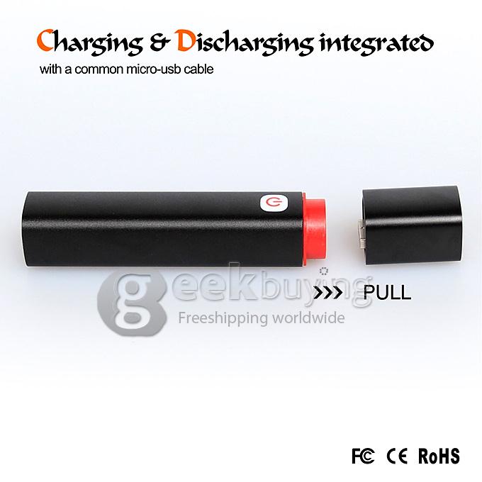 CIGAR C3 The First Aluminum Power Bank Torch with Cree LED Glare Lighting & Replaceable Battery - Black