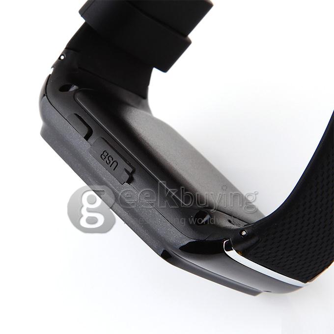 Q2 Smart Bluetooth 1.54 Inch Touch Screen Watch Support SYNC Anti Lost Mic FM Pedometer Music Play - Black