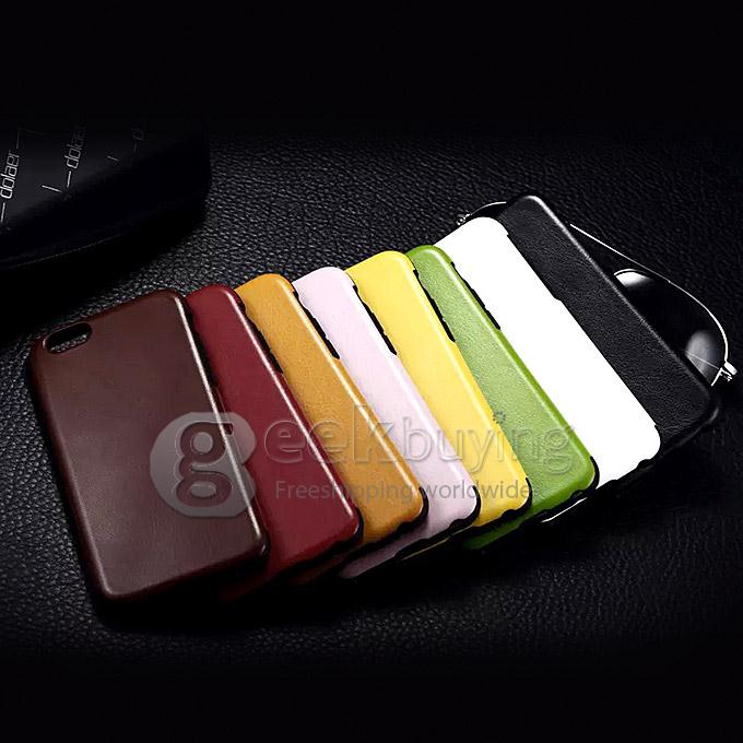 New Luxury TPU Leather Back Case Cover For iPhone 6 Plus - Red