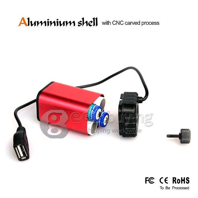 DARK KNIGHT K1S Cree XM-L U2 1230LM Multifunctional 1230LM Desk Lamp Headlamp LED Flashlight Outdoor Bicycle Light - Red + Black