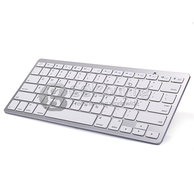 12 Inch Aluminum Bluetooth Wireless Mini Slim Keyboard For Android Tablet PC White