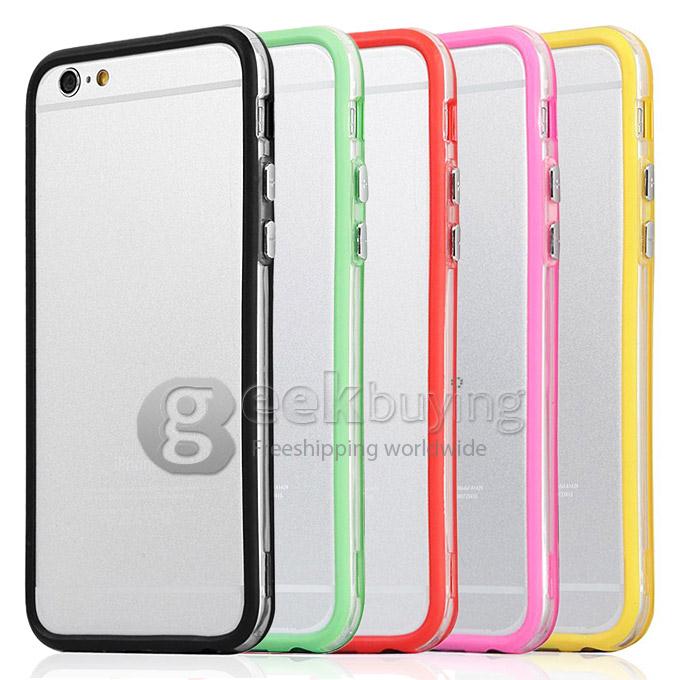 Protective Premium Bumper Frame Skin Case Cover with Plastic Side Buttons For 5.5