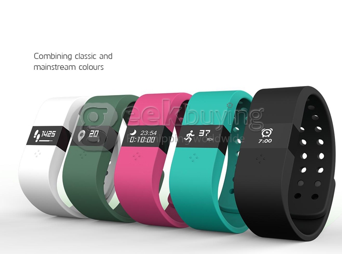 Digicare ERI Bluetooth 4.0 Smart Bracelet Wristband IP67 Heart Rate Monitor Smartband Thermometer Fitness Tracker - Dark Green