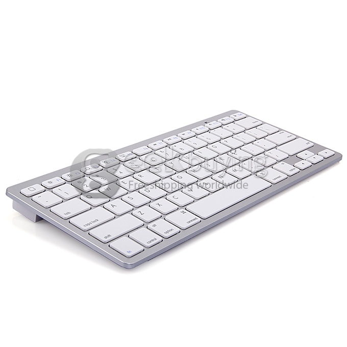 12 Inch Aluminum Bluetooth Wireless Mini Slim Keyboard For Android Tablet PC White