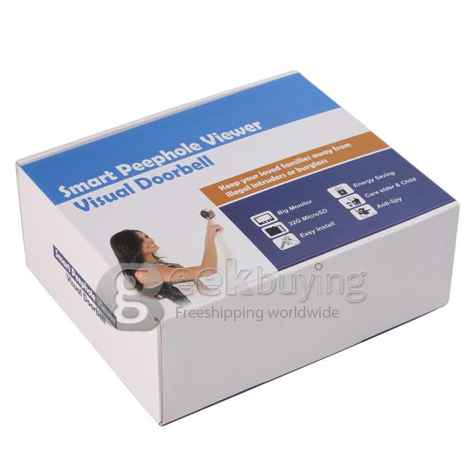 8002 2.8 Inch Smart Digital Door Viewer LCD Display Night Vision Auto-Image Recording Peephole and Visual Doorbell