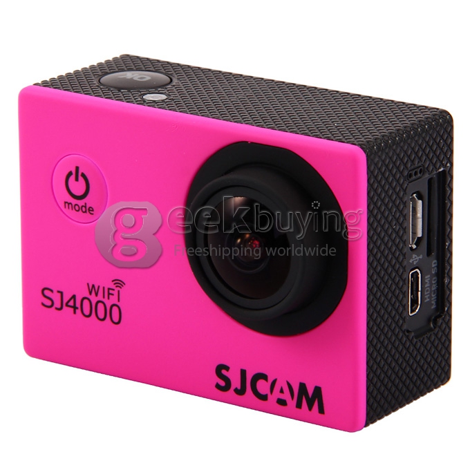 SJCAM Original SJ4000 WiFi Action Camera Novatek 12MP 1080P H.264 1.5 Inch 170 Degrees Wide Angle Lens Diving HD Camcorder Car DVR support AV out - Pink