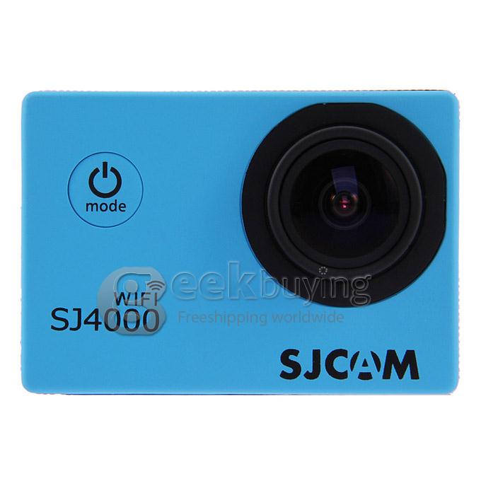 [US Stock]US PLUGOriginal SJ4000 WiFi Action Camera Novatek 12MP 1080P H.264 1.5 Inch 170 Degrees Wide Angle Lens Waterproof Diving HD Camcorder Car DVR support AV out - Blue