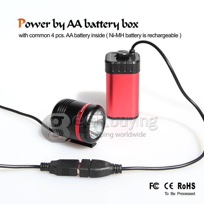 DARK KNIGHT K1S Cree XM-L U2 1230LM Multifunctional 1230LM Desk Lamp Headlamp LED Flashlight Outdoor Bicycle Light - Red + Black
