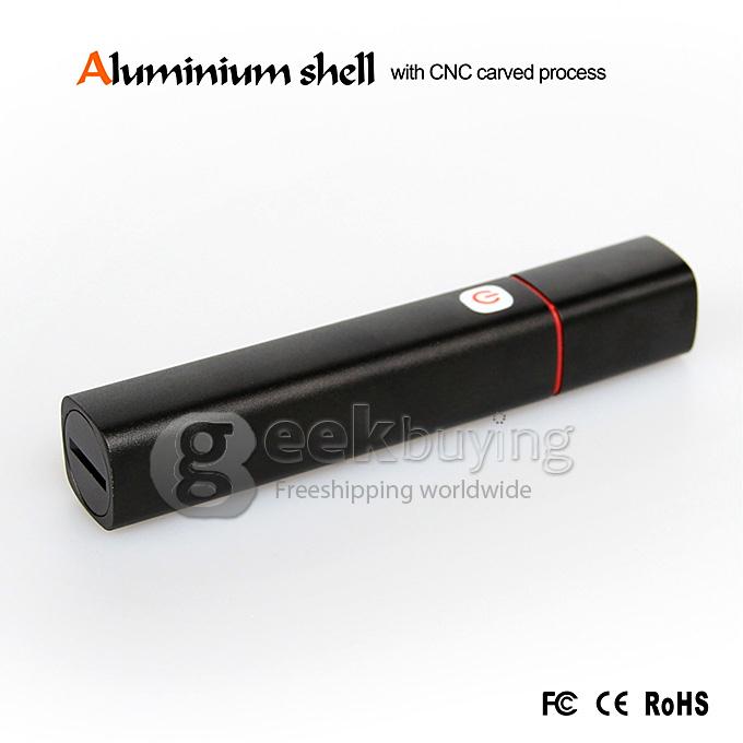 CIGAR C3 The First Aluminum Power Bank Torch with Cree LED Glare Lighting & Replaceable Battery - Black