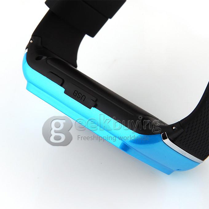 Q2 Smart Bluetooth 1.54 Inch Touch Screen Watch Support SYNC Anti Lost Mic FM Pedometer Music Play - Blue